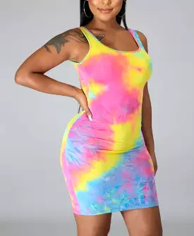 Under the Rainbow Tie Dye Dress