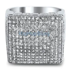 XL Mega Icey CZ Micro Pave Bling Bling Ring