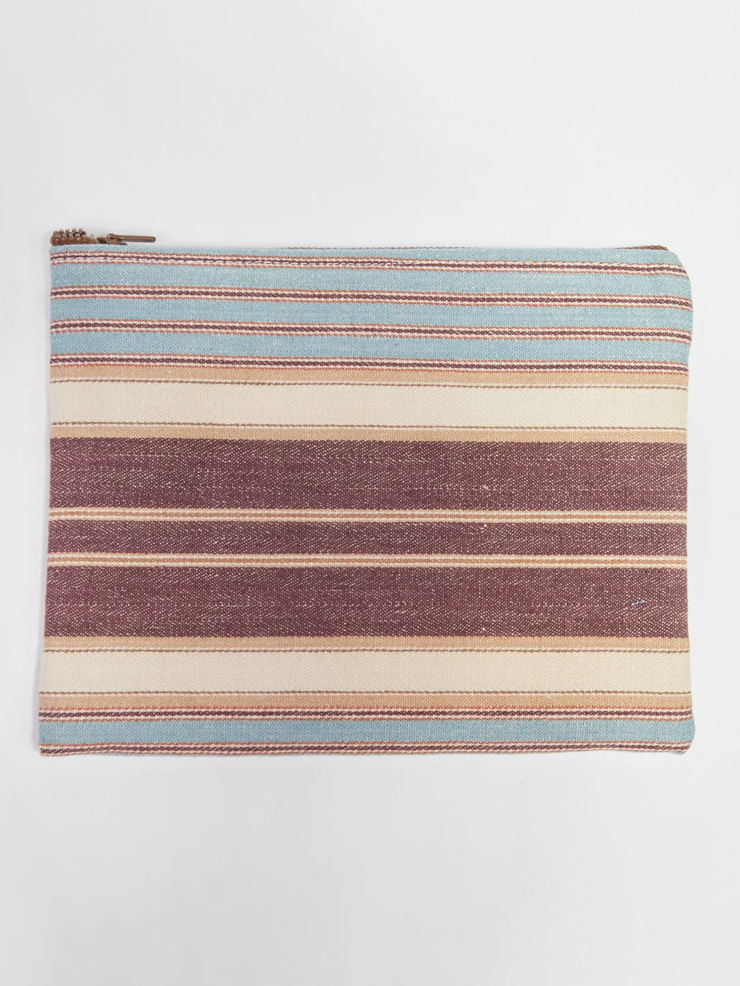 Y2K Cavalli e Nastri  clutch bag in brown, beige and baby blue stripes